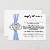 Blauw lint Oneindigheid Hart Veiligheidsmaatregele Informatiekaartje (Voorkant / Achterkant)