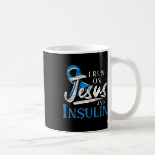 Blauw lint op Jezus en Insuline Diabetes Aw Koffiemok