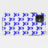 Blauw lint patroon Case-Mate iPhone case (Achterkant (horizontaal))