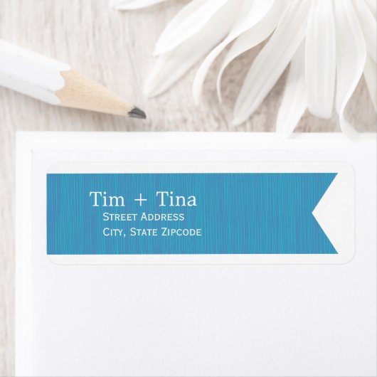 Blauw lint retour adreslabel etiket (Insitu)