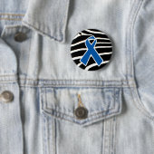 Blauw Lint Ronde Button 5,7 Cm (In situ)