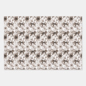 Blauw lint strik coquette esthetische grootduizend inpakpapier vel (Voorkant 3)