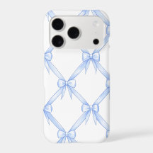 Blauw lint traliewerk iPhone hoesje | Coquette Lat