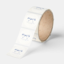 Blauw lint trouw transparante enveloppe zegel