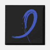 Blauw lint van rectaalkanker A4 Magneet (Voorkant)