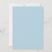 Blauw lint verjaardag kaart (Achterkant)