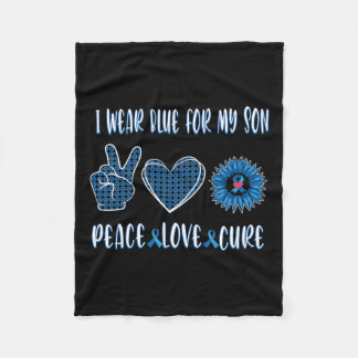 Blauw lint voor mijn zoon november diabetes fleece deken