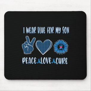 Blauw lint voor mijn zoon november diabetes muismat