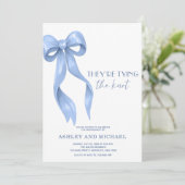 Blauw lint Ze gaan de knoop doorhakken Verloving F Kaart (Staand voorkant)