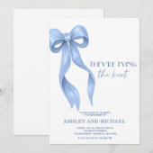 Blauw lint Ze gaan de knoop doorhakken Verloving F Kaart (Voorkant / Achterkant)