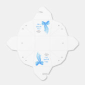 Blauw lint ze knoopt de knoop bruidsfeest  bedankdoosjes (Uitgevouwen)