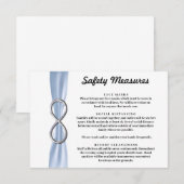 Blauw lint Zilver Oneindigheid Veiligheidsmaatrege Informatiekaartje (Voorkant / Achterkant)