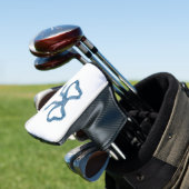 Blauw linten boog golf headcover (Insitu)