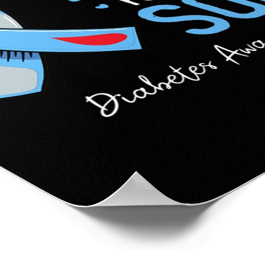 Blauw lintje Ik draag grijs blauw voor mijn zoontd Poster (Hoek)