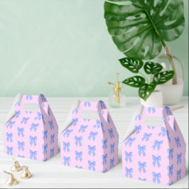 Blauw lintpatroon bedankdoosjes