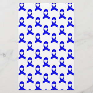 Blauw lintpatroon briefpapier