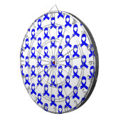 Blauw lintpatroon dartbord (Voorkant Rechts)