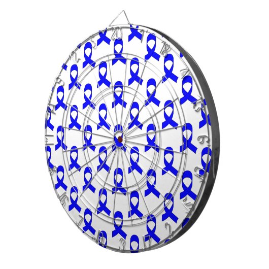 Blauw lintpatroon dartbord (Voorkant Rechts)