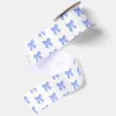 Blauw lintpatroon satijnen lint (Achterkant)