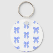 Blauw lintpatroon sleutelhanger (Voorkant)