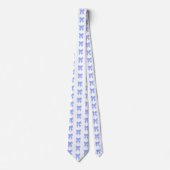 Blauw lintpatroon stropdas (Voorkant)