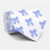 Blauw lintpatroon stropdas (Opgerold)