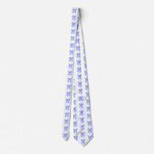 Blauw lintpatroon stropdas (Achterkant)