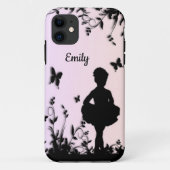 Blauw Littlest Ballerina Personaliseer Naam Case-Mate iPhone Case (Achterkant)
