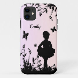 Blauw Littlest Ballerina Personaliseer Naam Case-Mate iPhone Case