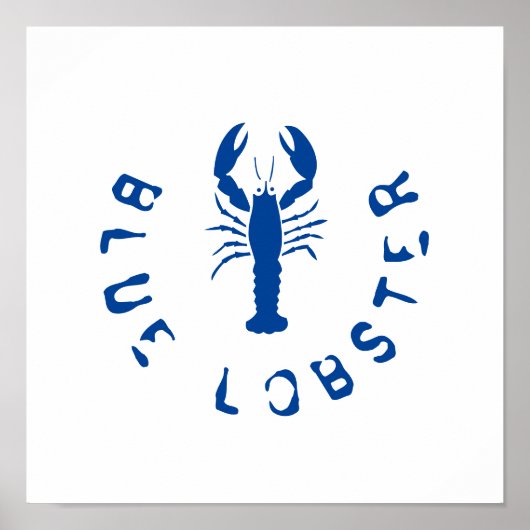 BLAUW LOBSTER POSTER (Voorkant)