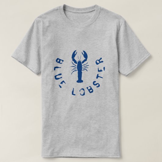 BLAUW LOBSTER T SHIRT (Design voorkant)