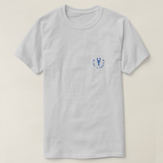 BLAUW LOBSTER T SHIRT (Design voorkant)