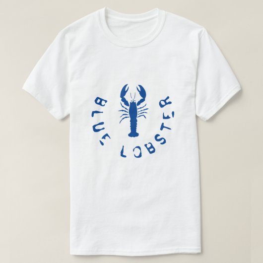 BLAUW LOBSTER T SHIRT (Design voorkant)