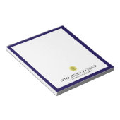 Blauw Logo Elegante Kantoormemo Pad notitieblok (Schuin)