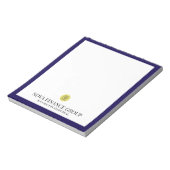 Blauw Logo Elegante Kantoormemo Pad notitieblok (Linkerzijde)