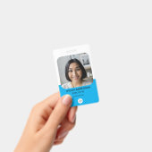 Blauw logo met QR-code voor personeelsidentificati Badge (Handheld)