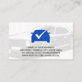 Blauw Logo Zakelijk Visitekaartje met Vinkje (Achterkant)