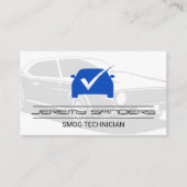 Blauw Logo Zakelijk Visitekaartje met Vinkje (Voorkant)