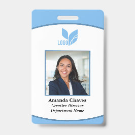 Blauw Logo Zakelijke Werknemer Foto ID Badge
