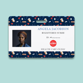 Blauw Logo Zorg Horizontal ID Badge