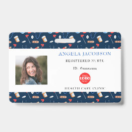 Blauw Logo Zorgverlening Horizontaal ID Badge