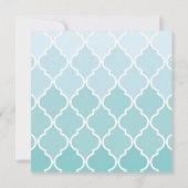 Blauw lokwerk, ombre, Quatrefoil, gezoet 16 Kaart (Achterkant)