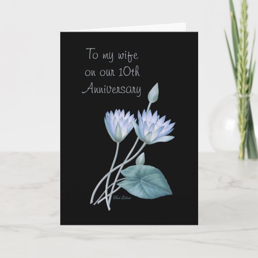 Blauw Lotus door Pierre Joseph Redoute Kaart (Voorkant)