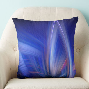 Blauw Lotus Elegant Modern Abstract Lichtpatroon Kussen
