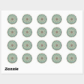 Blauw Lotus Lint Mandala Sticker (Vel)