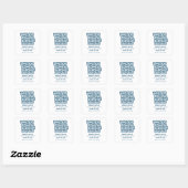 Blauw Love Maze Save the Date Stickers (Vel)