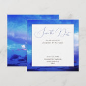 Blauw Lucht Kunst Fotografie Professioneel Minimal Save The Date (Voorkant / Achterkant)