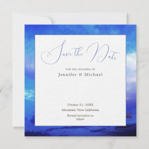 Blauw Lucht Kunst Fotografie Professioneel Minimal Save The Date