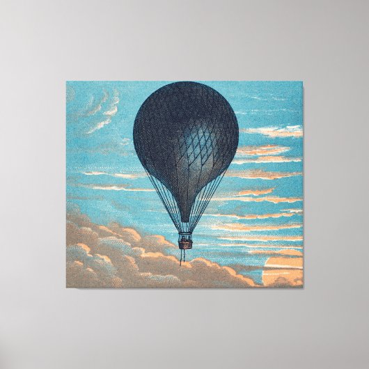 blauw, luchtballonverf canvas afdruk (Voorkant)