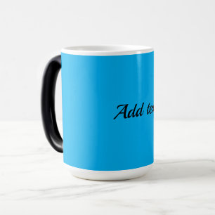 Blauw, luchtblauw kleur TEMPLATE, personaliseer, Magische Mok